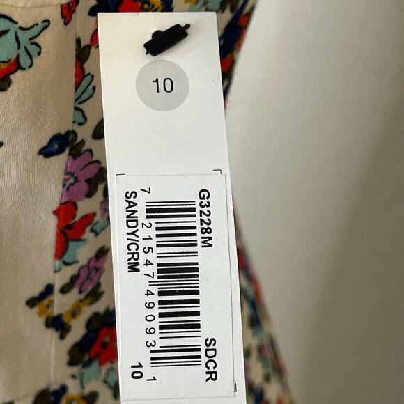 Maggy London NWT floral sleeveless sheath v-neck midi dress size 10 - Picture 5 of 10